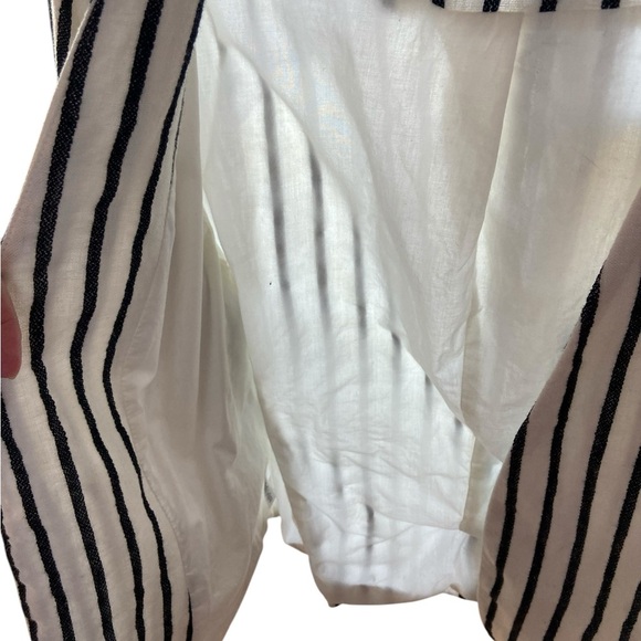 LOFT Women's Black and White Striped Jacket - Picture 6 of 6